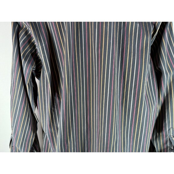 Taylor Byrd Button Down Striped Shirt, Men’s Size XL, Pattern Inner Collar - Picture 9 of 13
